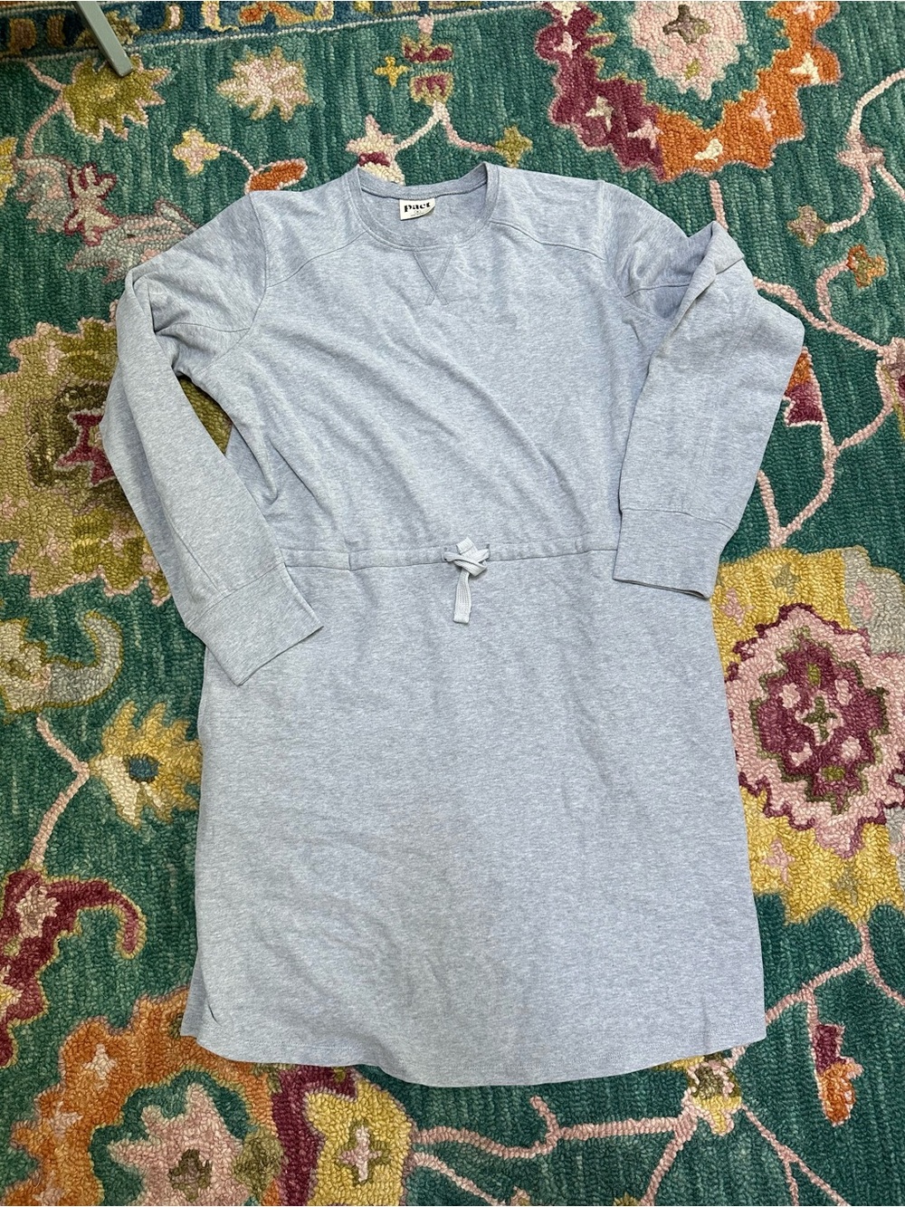 Pact Organic CloudKnit Sweatshirt Dress - Grey Size medium athleisure